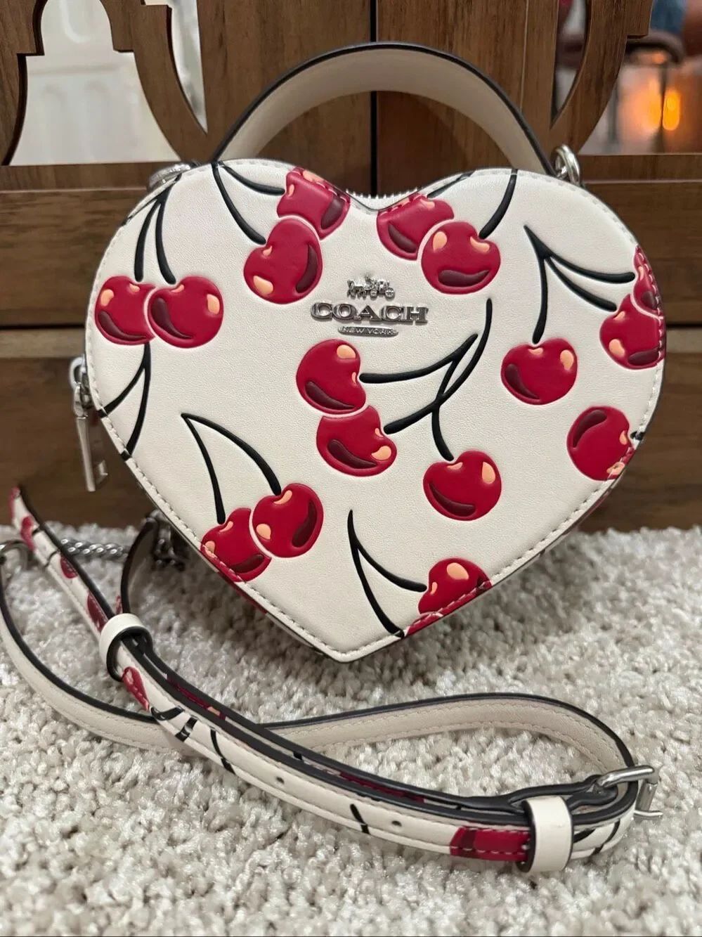 Coach Heart shape Cherry Bag